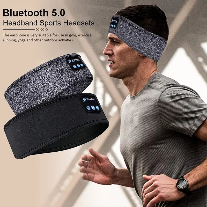 Bandana Elástica com Fones Bluetooth para ouvir música ou dormir