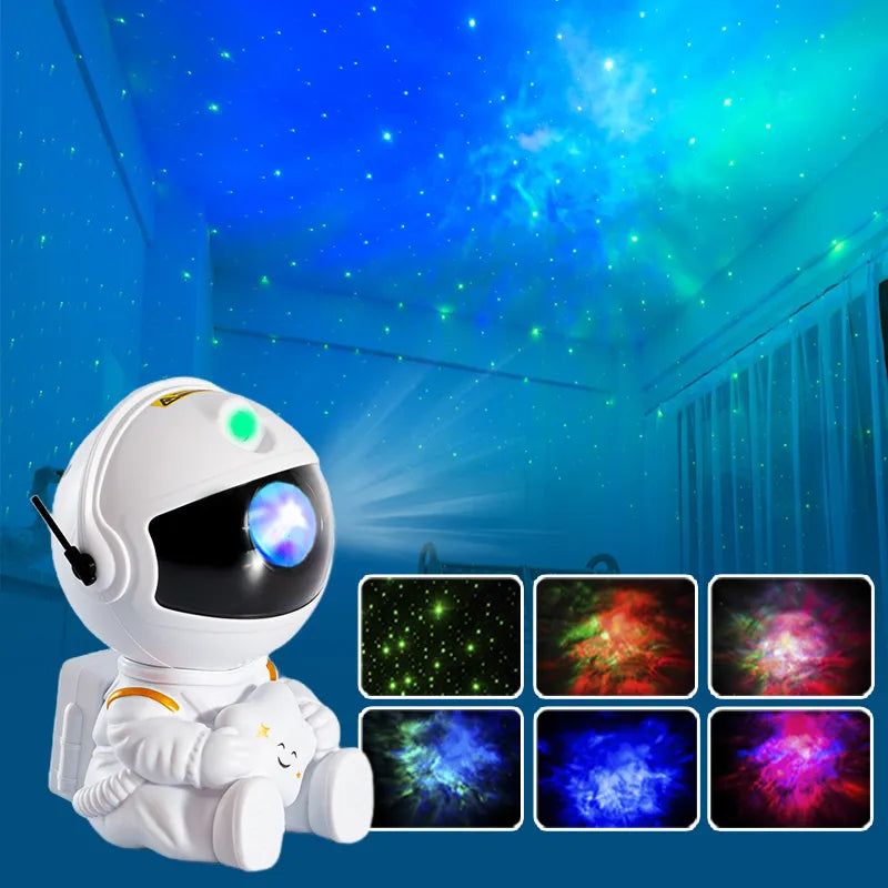 Projetor Astronauta LED Galaxy - Céu Estrelado para Decoração De quarto